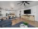 Open-concept living area that flows seamlessly into the dining area and kitchen space at 9718 E Radioactive Dr, Mesa, AZ 85212
