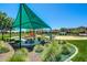 Community playground with covered seating, play structures, and a sandbox, providing a safe and fun play area at 15289 W Valentine St, Surprise, AZ 85379