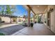 Covered patio overlooking a pool, pergola and lush landscaping, perfect for outdoor enjoyment at 3020 E Rockledge Rd, Phoenix, AZ 85048