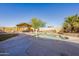 Backyard pool featuring a gazebo, a waterfall, and palm trees at 3524 E Derringer Way, Gilbert, AZ 85297