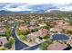 Panoramic aerial shot of a neighborhood with diverse homes, set against a backdrop of desert terrain at 4122 E Burnside Trl, Cave Creek, AZ 85331