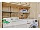 Bright laundry room featuring a washer, dryer and plenty of storage space at 17244 N 66Th Ln, Glendale, AZ 85308