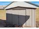 Backyard features a large storage shed with good sunlight exposure at 17631 N 42Nd Dr, Glendale, AZ 85308