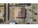 An aerial view of a private backyard including a roof with solar panels at 2921 W Luke Ave, Phoenix, AZ 85017