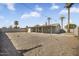 Spacious backyard with desert landscaping, mature palm trees, and a covered patio at 2921 W Luke Ave, Phoenix, AZ 85017