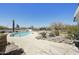 Beautiful private pool with spa, surrounded by mature desert landscaping at 33810 N Smokehouse Trl, Cave Creek, AZ 85331