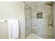 Updated shower featuring decorative tile, shower niche and modern fixtures at 33810 N Smokehouse Trl, Cave Creek, AZ 85331