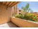 Charming covered balcony with lush landscaping and views of the community at 5877 N Granite Reef Rd # 1145, Scottsdale, AZ 85250
