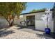 Charming patio area featuring a dining set, white rock landscaping, and outdoor space at 6326 N 86Th N St, Scottsdale, AZ 85250
