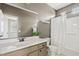 Bathroom with single sink vanity, toilet, and shower at 9743 E Torino Ave, Mesa, AZ 85212