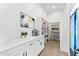 Well-organized pantry boasts ample shelving, quartz countertops, and stylish cabinetry for efficient storage at 13930 E Barwick Dr, Scottsdale, AZ 85262