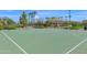 Well-maintained community basketball court surrounded by lush greenery and swaying palm trees at 2601 S Entwistle St, Gilbert, AZ 85295