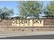 Sign for Desert Sky Park, located at 6624 Park, which creates a welcoming entrance to the community at 2601 S Entwistle St, Gilbert, AZ 85295