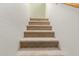 Neutral color carpeted staircase leading to the upper floors of the home at 453 N Alder Ct, Gilbert, AZ 85233