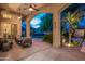 Picturesque covered patio with elegant seating, perfect for relaxing and entertaining outdoors at 6132 E Yucca St, Scottsdale, AZ 85254