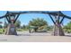 Entrance to Tempe Beach Park featuring stone pillars and a steel beam archway, welcoming visitors to the recreation area at 1324 W 15Th St, Tempe, AZ 85281