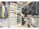 Walk-in closet with ample shelving, rods, and storage baskets for organization at 14266 N 2Nd Ave, Phoenix, AZ 85023