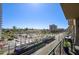 Balcony with a view of the city street and tram, offering an inviting outdoor space at 2302 N Central Ave # 412, Phoenix, AZ 85004