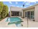 Backyard pool and spa with views of the surrounding landscape at 3038 E Marlette Ave, Phoenix, AZ 85016