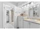 Bright bathroom featuring ample counter space and walk-in shower at 3038 E Marlette Ave, Phoenix, AZ 85016