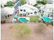 Aerial view of the home showcasing a private pool, patio, and well-maintained backyard at 1252 N Jackson St, Gilbert, AZ 85233