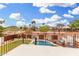 Stunning elevated view of a private pool, landscaped backyard, and surrounding community at 1252 N Jackson St, Gilbert, AZ 85233