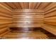 The beautiful sauna features wood paneled walls and ceiling along with bench seating at 2005 N Pomelo --, Mesa, AZ 85215