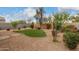 Landscaped backyard featuring synthetic grass, desert landscaping, and brick privacy walls at 2426 E San Gabriel Trl, Casa Grande, AZ 85194