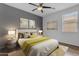 Comfortable bedroom featuring soft lighting, modern décor, and stylish accents at 2882 E Indian Wells Pl, Chandler, AZ 85249