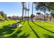 A community picnic area under the shade of mature trees on lush grass at 30 E Brown Rd # 2052, Mesa, AZ 85201