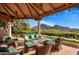 Inviting outdoor living space with comfortable seating and scenic mountain views, ideal for relaxation and entertaining at 5254 E Arroyo Rd, Paradise Valley, AZ 85253