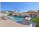 Beautiful in-ground pool with tropical decor at 5779 S Penrose Dr, Gilbert, AZ 85298