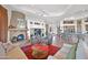 Spacious living room features a fireplace, recessed lighting, and open floor plan at 8154 E Tecolote Cir, Scottsdale, AZ 85266