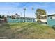 Expansive backyard with lush grass, mature palms, and block fencing create a serene outdoor setting at 1009 E Bethany Home Rd, Phoenix, AZ 85014