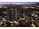 City living at night: view of high-rise, neighborhood, and city lights from above at 1040 E Osborn Rd # 1801, Phoenix, AZ 85014