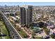 Aerial view of high-rise and surrounding neighborhood, showcasing city living at 1040 E Osborn Rd # 1801, Phoenix, AZ 85014