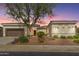 Charming single-story home with a tile roof, desert landscaping, and a mature tree in the front yard at 12820 W La Vina Dr, Sun City West, AZ 85375