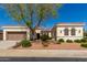 Charming single-story home with a tile roof, desert landscaping, and a mature tree in the front yard at 12820 W La Vina Dr, Sun City West, AZ 85375