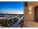 Balcony view, overlooking city lights and beautiful mountain scenery in the distance at 15215 N Kierland Blvd # 633, Scottsdale, AZ 85254