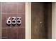 The number '633' on the front door at 15215 N Kierland Blvd # 633, Scottsdale, AZ 85254