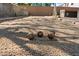 Gravel bocce ball court in the backyard, offering outdoor recreation and entertainment at 16617 S 16Th Ave, Phoenix, AZ 85045