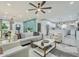 Open-concept living space with a view of the dining area and kitchen at 2022 N 22Nd Pl, Phoenix, AZ 85006