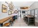 Dining area featuring a unique light fixture and a view of the kitchen at 406 W Fellars Dr, Phoenix, AZ 85023