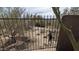 View of desert landscaping and fence line in backyard, for added privacy and natural desert scenery at 9435 E Mohawk Ln, Scottsdale, AZ 85255