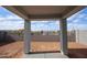 View from covered patio overlooking the fenced backyard at 17266 W Daley Ln, Surprise, AZ 85387