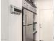Mudroom featuring stainless steel refrigerator, wire basket shelf, and a coat rack at 41734 N Cielito Linda Way, San Tan Valley, AZ 85140