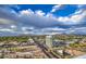 Impressive aerial view capturing a vibrant city with tree-lined streets, modern buildings, and distant mountains at 4750 N Central Ave # 3B, Phoenix, AZ 85012