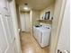 Well-lit laundry room features modern washer and dryer and neutral color palette at 10249 N 12Th Pl # 2, Phoenix, AZ 85020