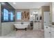 Bathroom featuring a soaking tub, granite counters, and tiled shower at 18187 E Via Jardin --, Gold Canyon, AZ 85118