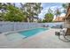 Relaxing backyard featuring a private pool, a hot tub, patio furniture, and a tranquil, private setting at 372 W Larona Ln, Tempe, AZ 85284